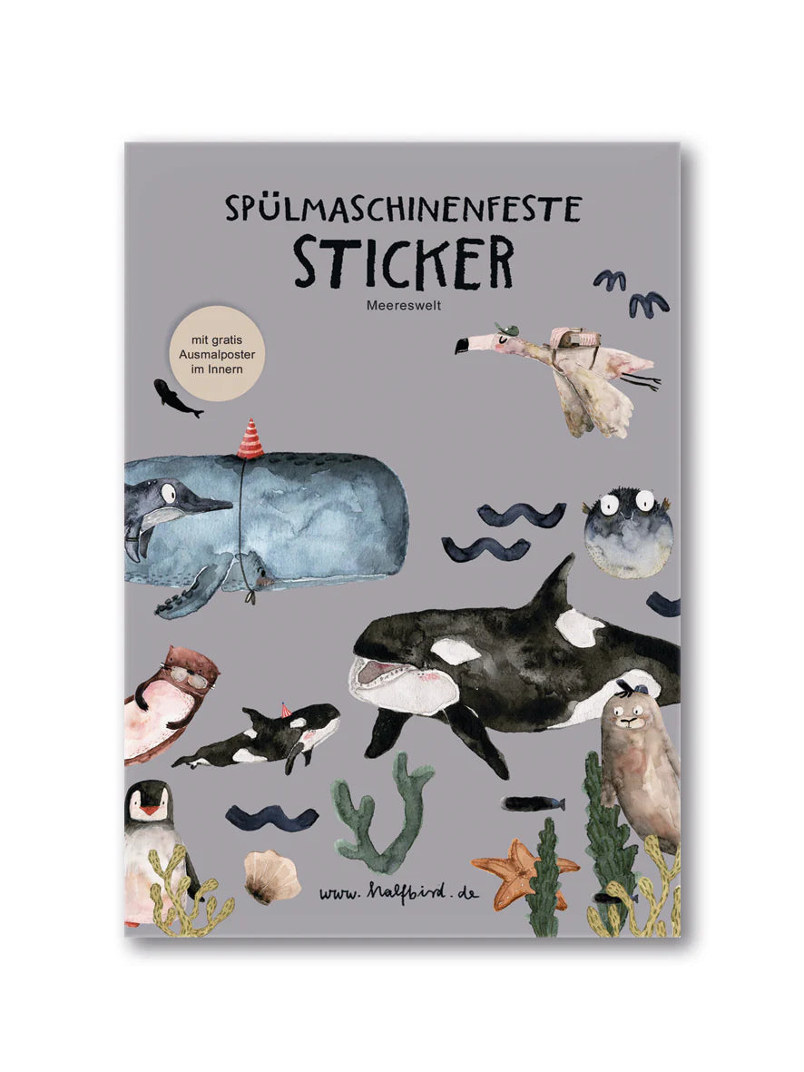 Spülmaschinenfeste Sticker von Halfbird