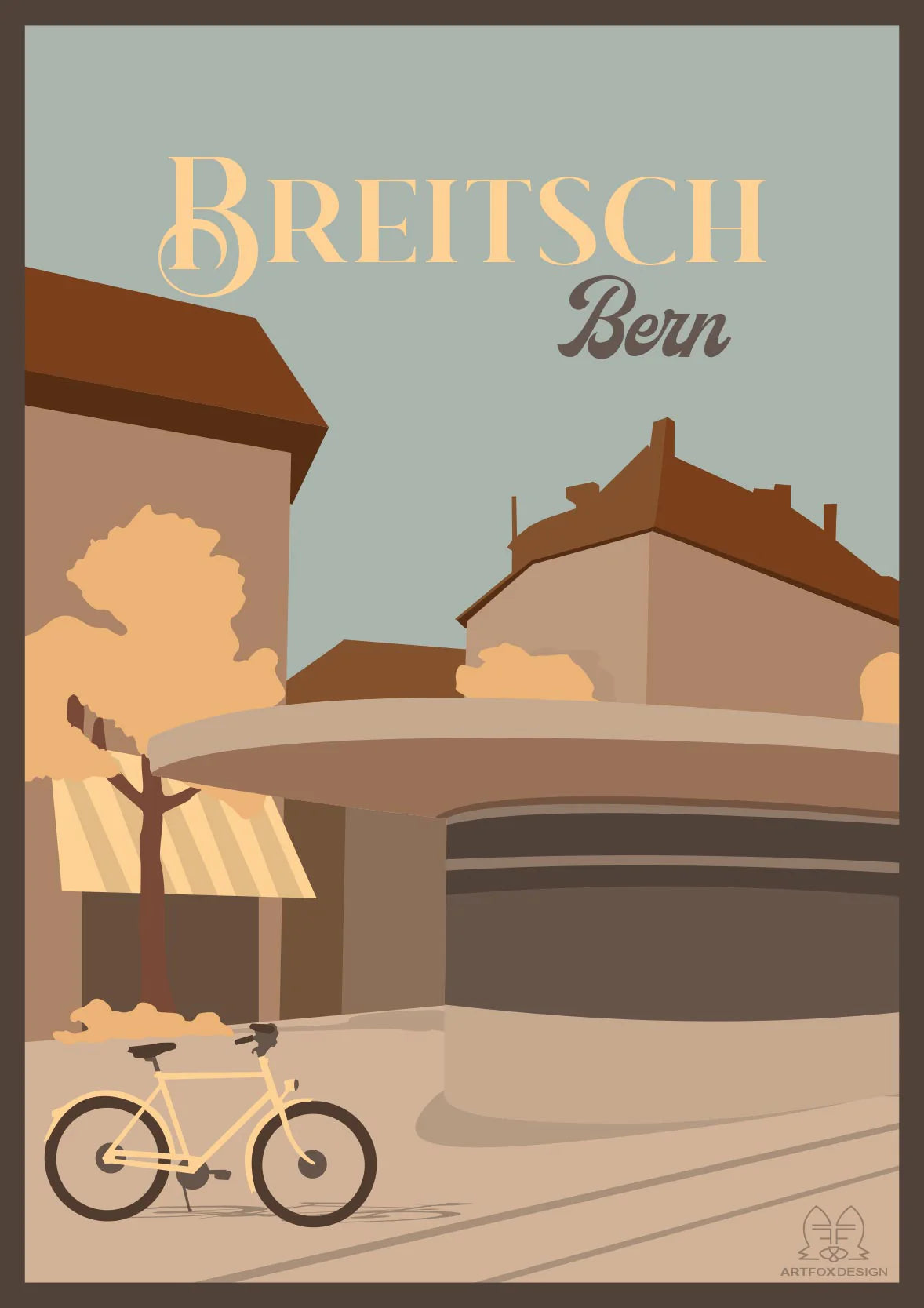 Poster Breitsch Bern von Artfoxdesign