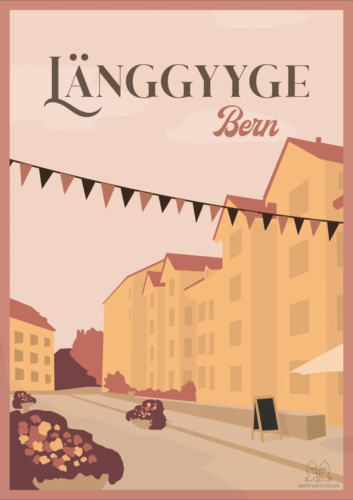 Poster Länggyge Bern von Artfoxdesign