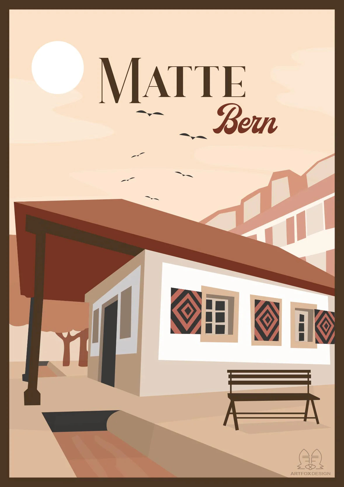 Poster Matte Bern von Artfoxdesign