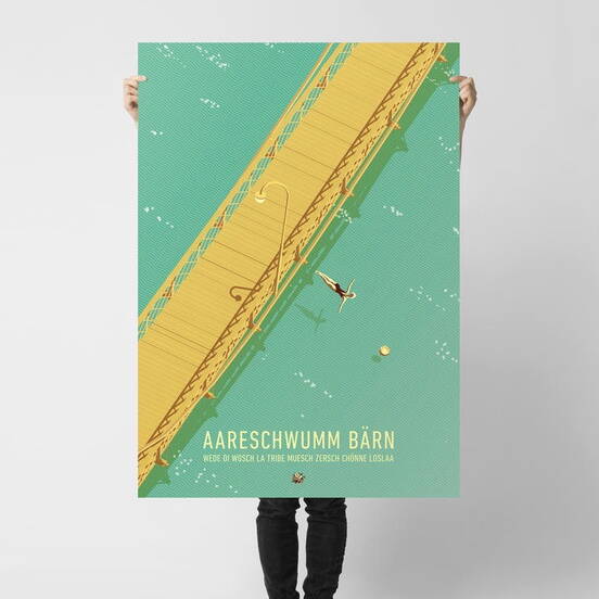 Poster Aareschwumm von Kaspar Allenbach