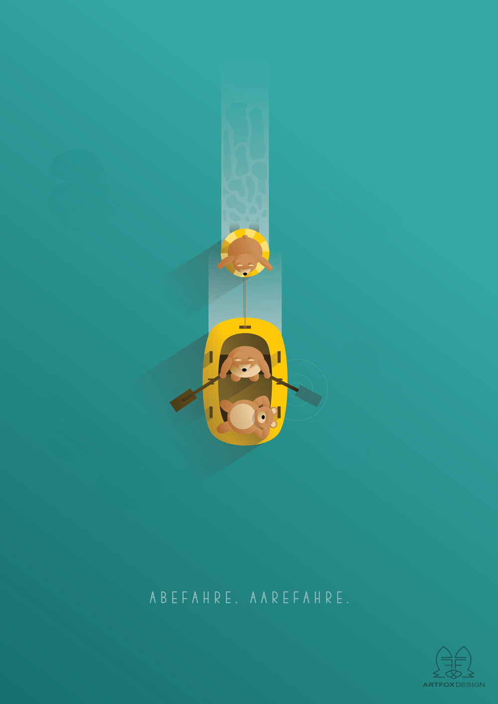 Poster Abefahre. Aarefahre. von Artfoxdesign